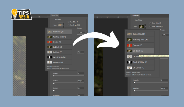 Panel Property layer and Mask Photoshop 